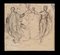 Jean-Baptiste Auguste Leloir, Zwei tanzende Figuren, 19. Jh., Tusche auf Papier 1