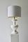 Lámpara de mesa estadounidense Mid-Century grande en blanco, Imagen 4