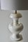 Large Mid-Century American Table Lamp in White 3