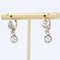 Art Nouveau Diamond Platinum Earrings in 18 Karat Yellow Gold, Image 3