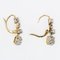 Art Nouveau Diamond Platinum Earrings in 18 Karat Yellow Gold 5