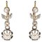 Art Nouveau Diamond Platinum Earrings in 18 Karat Yellow Gold, Image 1