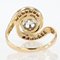 Belle Epoque Diamond Swirl Ring in 18 Karat Yellow Gold, 1920s 9