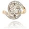 Bague Tourbillon Diamant Belle Epoque en Or Jaune 18 Carat, 1920s 1