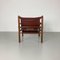 Sirocco Stuhl aus braunem Leder von Arne Norell 4