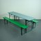 Vintage Painted German Beer Table & Benches, Set of 3, Image 5