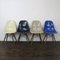 Chaises d'Appoint DSW Bleues par Eames pour Herman Miller, Set de 4 1