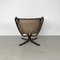 Vintage Winged Leather Low Back Falcon Chair by Sigurd Resell 6