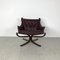 Vintage Winged Leather Low Back Falcon Chair by Sigurd Resell 3