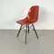 DSW Side Chair in Coral by Eames for Herman Miller 5