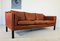 Vintage Mid-Century Modern Danish Three-Seat Sofa in Cognac Leather, Image 4