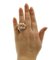 Weißgold Ring mit rosa Korallentropfen & Diamanten 7