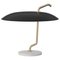 Brass Structure Model 537 Table Lamp with Black Reflector by Gino Sarfatti for Astep 1