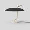 Lámpara de mesa modelo 537 con estructura de latón y reflector negro de Gino Sarfatti para Astep, Imagen 2