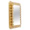 Gilded Brass & Crystal Glass Backlit Mirror from Palwa, Germany 1