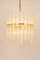 Gilt Brass & Crystal Glass Rods Chandelier by C.Palme, Germany, 1970s 7