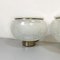 Mid-Century Italian Modern Murano Glass & Steel Table Lamps, 1960s, Set of 2 4