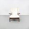 Italienischer Mid-Century Sessel aus weißem Stoff & Holz von Paolo Buffa, 1950er 2