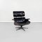 American Black Leather & Wood 670 & 671 Lounge Chair & Ottoman by Eames for Miller, 1970s, Set of 2, Image 3