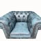 Chesterfield Clubsessel in Blau 6