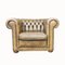 Chesterfield Club Chair in Olive, Image 1