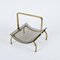 Mid-Century Brass and Smoked Glass Magazine Rack from Fontana Arte, Italy, 1960s, Image 4