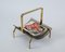 Mid-Century Brass and Smoked Glass Magazine Rack from Fontana Arte, Italy, 1960s 8