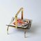 Mid-Century Brass and Smoked Glass Magazine Rack from Fontana Arte, Italy, 1960s, Image 17