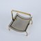 Mid-Century Brass and Smoked Glass Magazine Rack from Fontana Arte, Italy, 1960s, Image 11