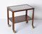 Italian Art Deco Solid Walnut and Glass Two-Tier Trolley Bar, 1940s, Image 9