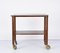 Italian Art Deco Solid Walnut and Glass Two-Tier Trolley Bar, 1940s 7