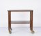 Italian Art Deco Solid Walnut and Glass Two-Tier Trolley Bar, 1940s, Image 7