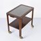 Italian Art Deco Solid Walnut and Glass Two-Tier Trolley Bar, 1940s, Image 4