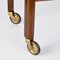 Italian Art Deco Solid Walnut and Glass Two-Tier Trolley Bar, 1940s, Image 15