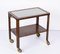Italian Art Deco Solid Walnut and Glass Two-Tier Trolley Bar, 1940s, Image 3