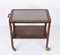 Italian Art Deco Solid Walnut and Glass Two-Tier Trolley Bar, 1940s, Image 2