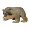Vintage Swiss Carved Black Forest Bear with Salmon, 1960 2