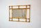 Espejo de pared italiano rectangular de ratán y bambú, años 60, Imagen 5