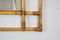 Espejo de pared italiano rectangular de ratán y bambú, años 60, Imagen 9