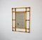 Italian Rattan & Bamboo Rectangular Wall Mirror, 1960s 2