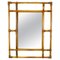 Espejo de pared italiano rectangular de ratán y bambú, años 60, Imagen 1