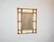 Espejo de pared italiano rectangular de ratán y bambú, años 60, Imagen 3