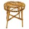 Mid-Century Modern Italian Bamboo Rattan Stool by Franco Albini, 1960s, Image 1