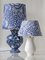Royal Delft Blue and White Table Lamp, Liberty London Lampshade 11