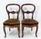 Napoleon III French Late 19th Century Exotic Wood and Velvet Chairs, Set of 2 1