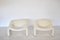 Creme Wool Boucle Groovy M-Chairs by Pierre Paulin for Artifort, 1970s, Set of 2 1