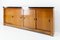 Mid-Century French Oak Buffet Enfilade Sideboard Credenza with Four Sliding Doors 2