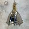 Extra Large Industrial Stainless Steel & Brass Dome Ceiling Light with Led Bulbs 5