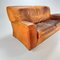 Italian Cognac Leather 2,5 Seats Fatboy Sofa by Molinari, 1980s 8