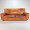 Italian Cognac Leather 2,5 Seats Fatboy Sofa by Molinari, 1980s 16